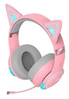 Edifier - G5BT CAT Wireless Gaming Headset w/ Magnetic Cat Ears, 36 Hour Battery Life for Xbox, Playstation, Nintendo, Mobile & PC - Pink - Front_Zoom
