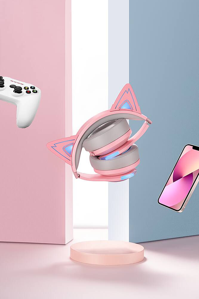 Alt View 14. Edifier - G5BT CAT Wireless Gaming Headset w/ Magnetic Cat Ears, 36 Hour Battery Life for Xbox, Playstation, Nintendo, Mobile & PC - Pink.