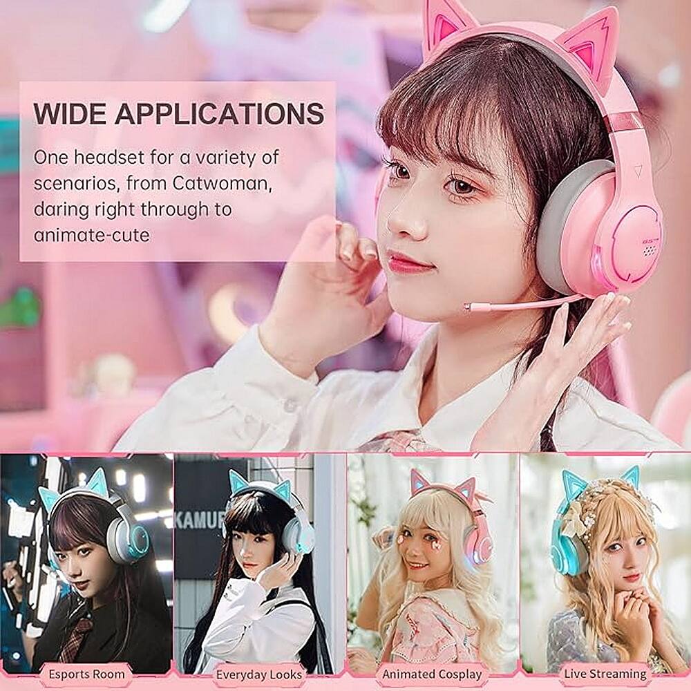 Wide Applications: One headset for a variety of scenarios, from Catwoman to animated-cute.