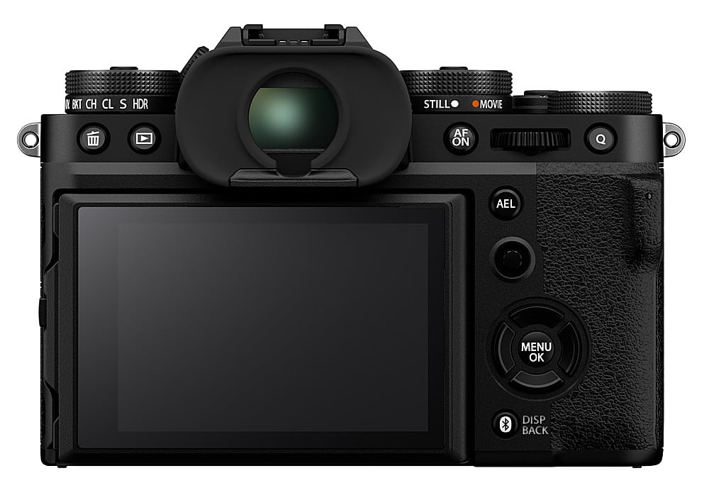 The image features a close-up of a digital camera with a large screen, which is likely used for taking photos or recording videos. The camera has a viewfinder and a screen, making it suitable for various photography and videography purposes. The camera is equipped with a viewfinder and a screen, which allows for better focus and composition while taking pictures or recording videos.