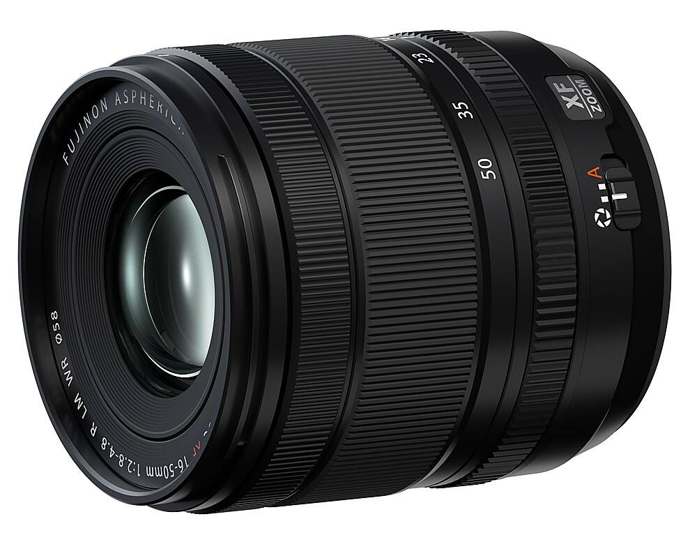 The image features a large lens, which is a Fujinon Asphetric lens. The lens is designed for a zoom camera and has a focal length of 16-50mm. The lens is made with a 1:2.8-4.8 aperture, making it suitable for various lighting conditions. The lens is also equipped with a weather-resistant feature, making it suitable for outdoor use.