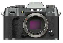 Fujifilm - X-T50 Mirrorless Camera Body Only - Charcoal Silver