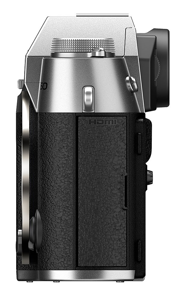 Back. Fujifilm - X-T50 Mirrorless Camera Body Only - Silver.