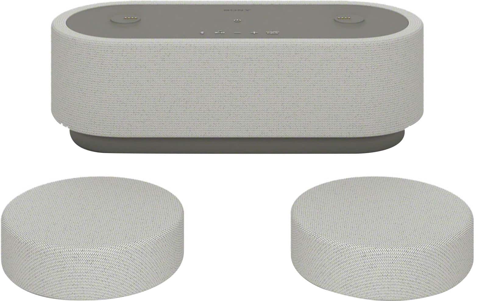 Alt View 1. Sony - Portable Theater System with 360 Spatial Sound - Silver.