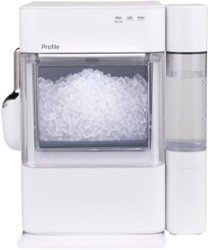 GE Profile - Opal 2.0 Ultra Nugget Ice Maker with Side Tank - Stone White - Front_Zoom