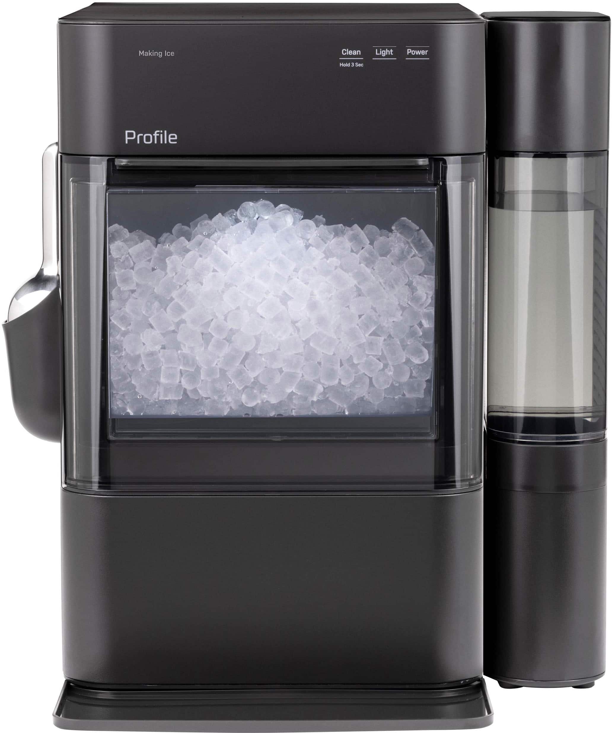 GE Profile - Opal 2.0 Ultra Nugget Ice Maker with Side Tank and Scale Inhibiting Filter - Carbon Black - Front_Zoom