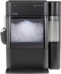 GE Profile - Opal 2.0 Ultra Nugget Ice Maker with Side Tank - Carbon Black - Front_Zoom