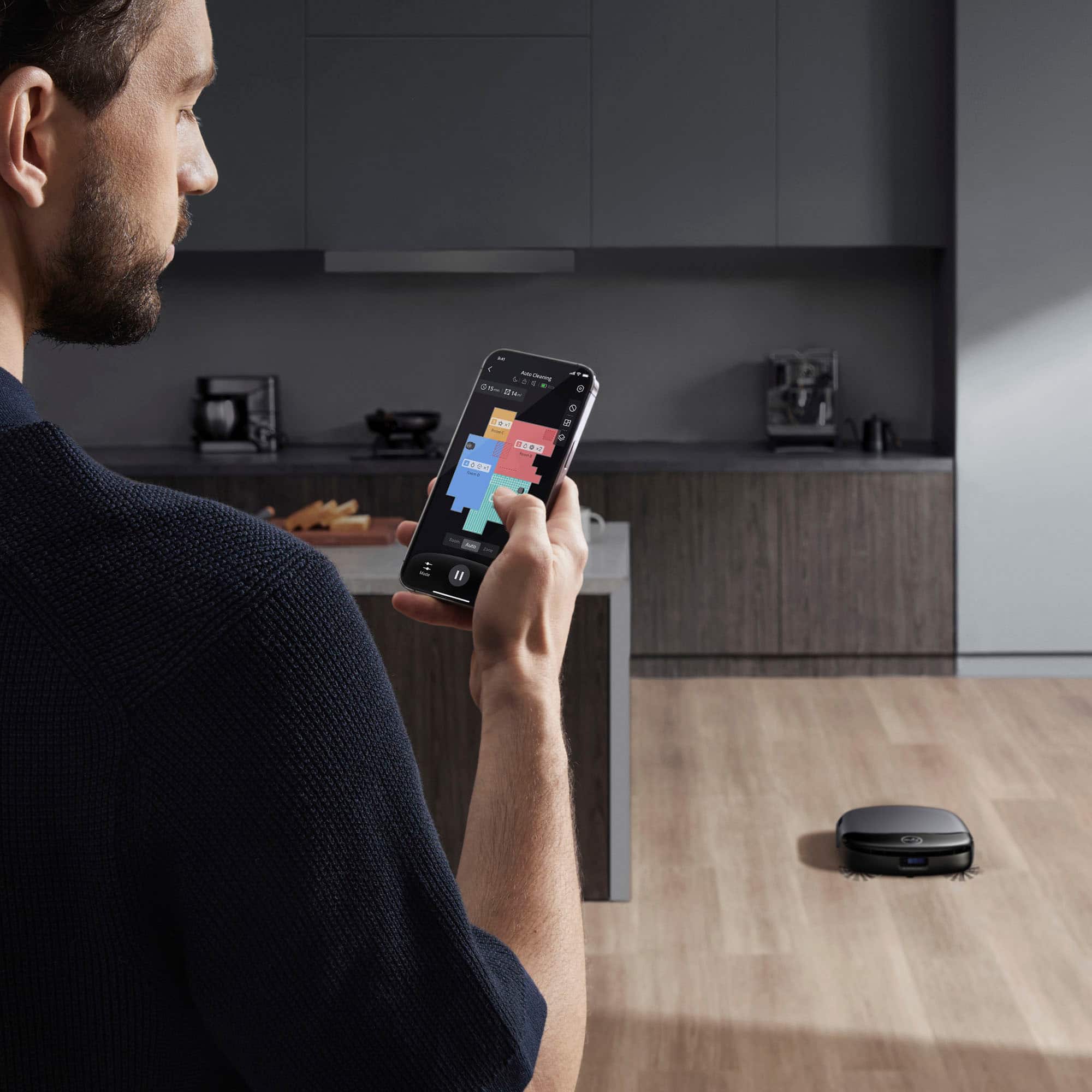 Alt View 15. eufy - S1 Pro Omni Wi-Fi Connected Robot Vacuum & Mop with Self Washing and Self Drying Auto Empty Station - Black.