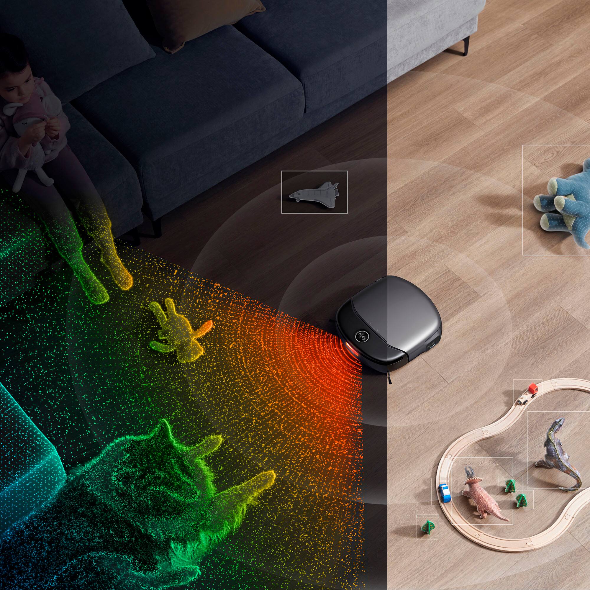 Alt View 16. eufy - S1 Pro Omni Wi-Fi Connected Robot Vacuum & Mop with Self Washing and Self Drying Auto Empty Station - Black.