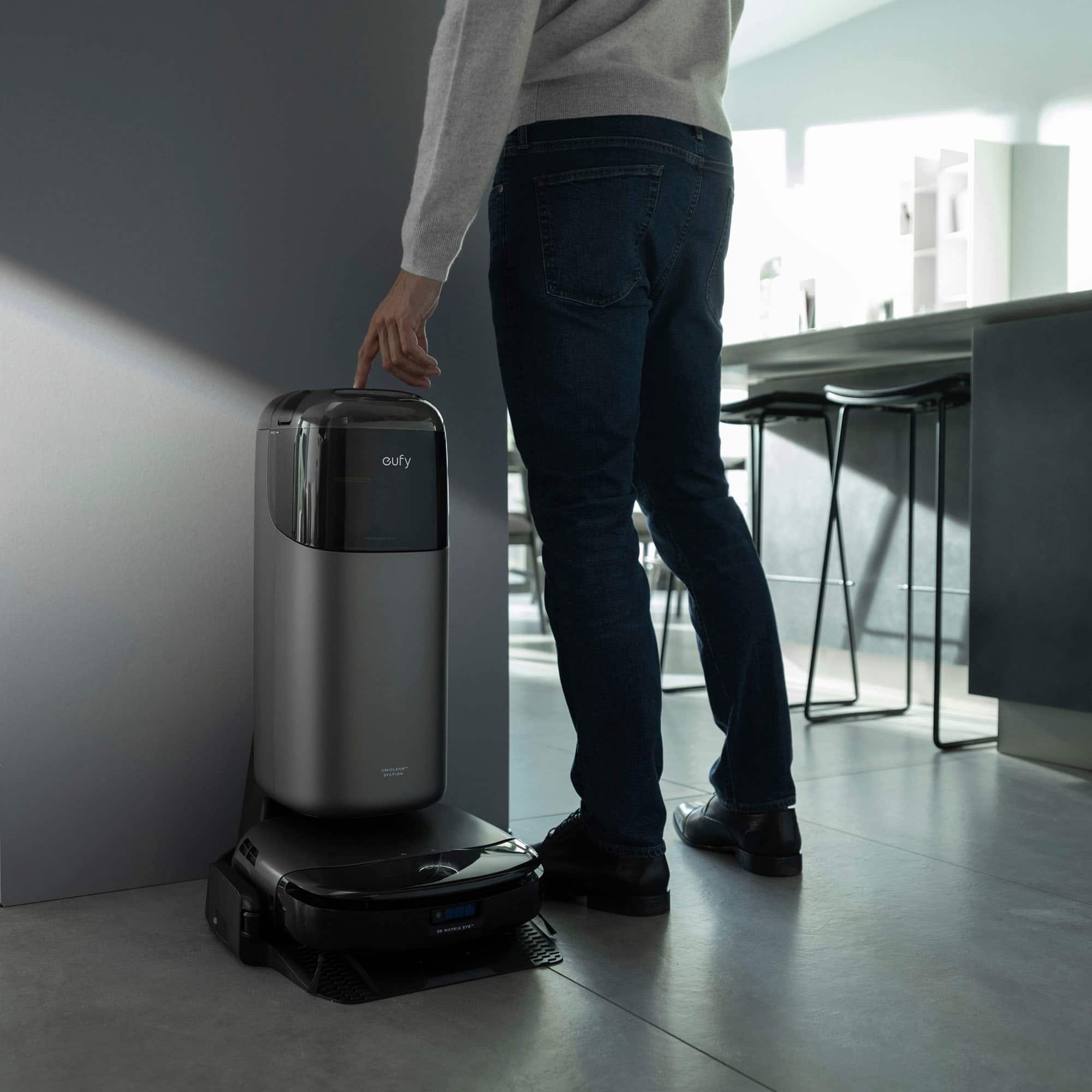 Alt View 23. eufy - S1 Pro Omni Wi-Fi Connected Robot Vacuum & Mop with Self Washing and Self Drying Auto Empty Station - Black.