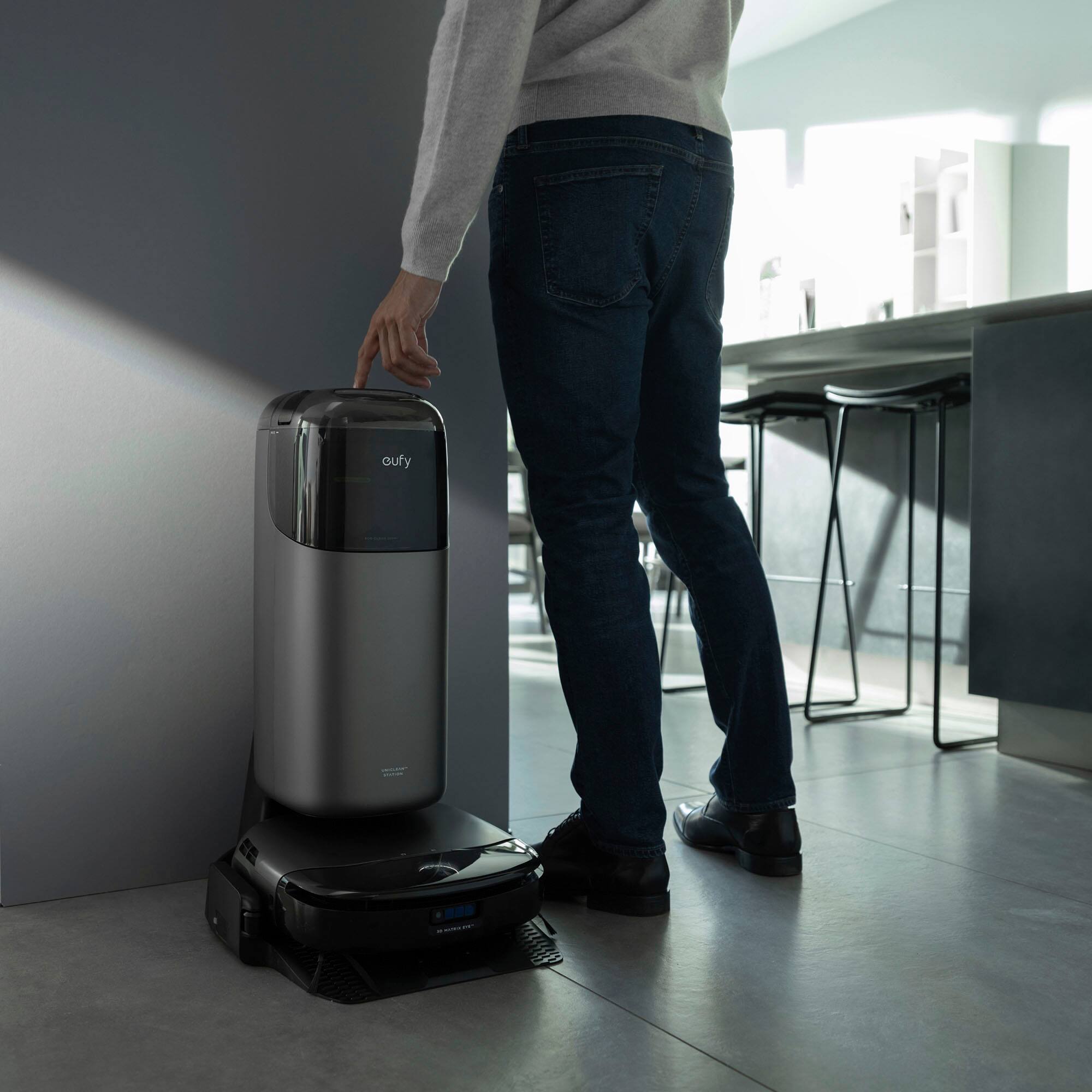 Alt View 23. eufy - S1 Pro Omni Wi-Fi Connected Robot Vacuum & Mop with Self Washing and Self Drying Auto Empty Station - Black.