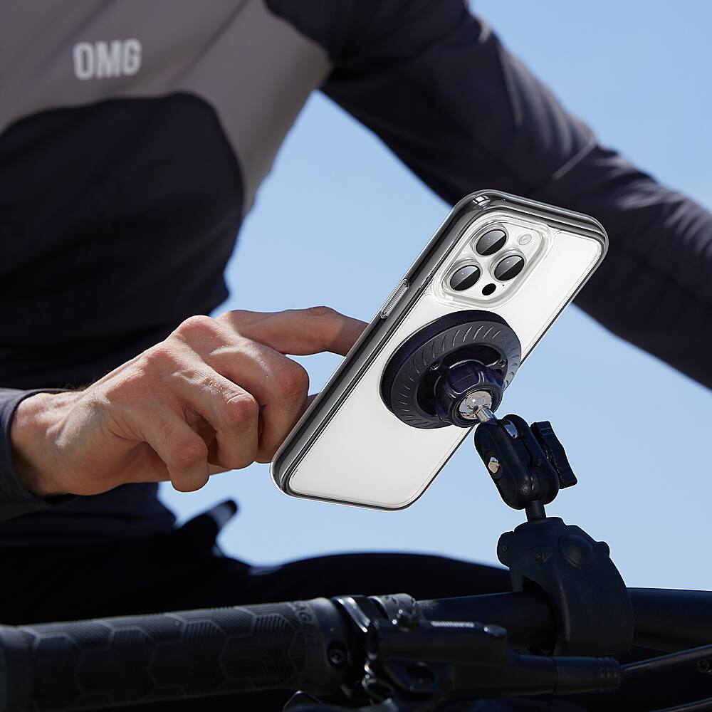 Alt View 14. TORRAS - UPRO Ostand SSR AirBounce Case iPhone15 Pro Max - Clear Black.