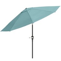 Pure Garden 10-Ft Outdoor Umbrella, Dusty Green - Dusty Green - Front_Zoom