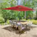 Alt View 14. Pure Garden - 10-Ft Rectangular Patio Umbrella - Red.