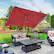 Alt View 15. Pure Garden - 10-Ft Rectangular Patio Umbrella - Red.