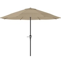 Pure Garden - 9-Ft Outdoor Patio Umbrella - Sand - Front_Zoom