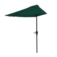 Pure Garden - 9-Ft Half Umbrella - Hunter Green - Front_Zoom