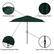 The image features a large green umbrella with a vented canopy, heavy-duty fabric, and five supporting steel ribs. The umbrella is designed with an easy crank open/close mechanism, making it convenient for users. The umbrella is shown in various stages of opening and closing, showcasing its functionality and ease of use.
