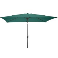 Pure Garden - 10-Ft Rectangular Patio Umbrella - Green - Front_Zoom