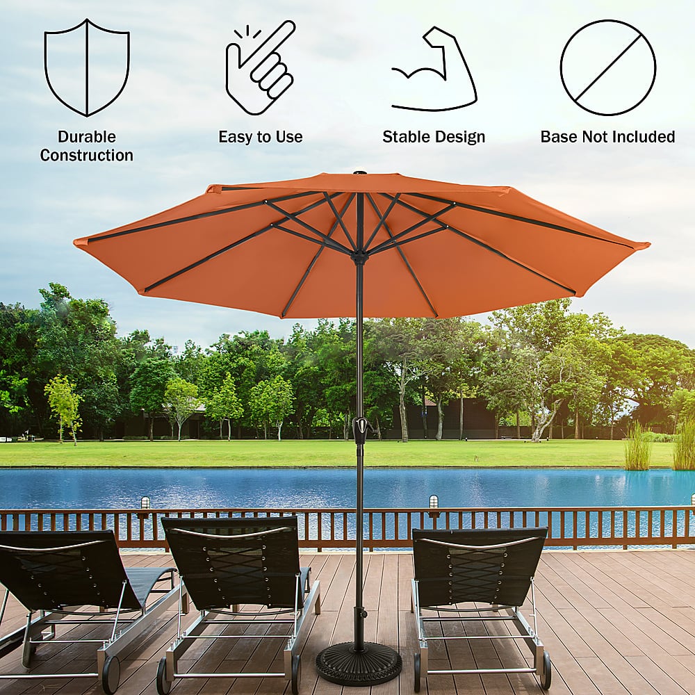 Pure Garden 9-Ft Outdoor Patio Umbrella Terracotta 50-LG1052 - Best Buy