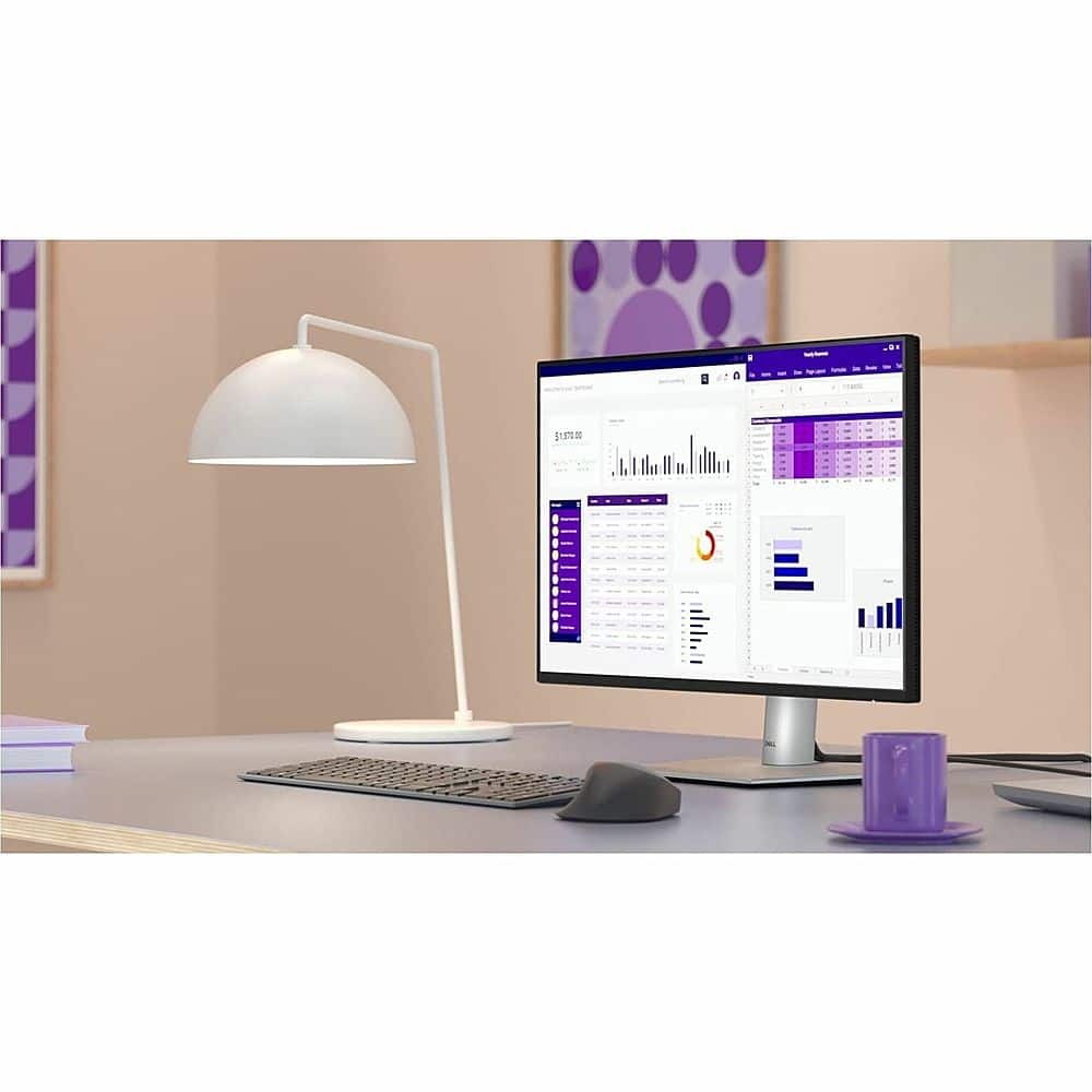 Alt View 18. Dell - 23.8" IPS LED FHD 100Hz Monitor (VGA, USB, HDMI) - Black, Silver, Multicolor.