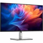 Front. Dell - 27" IPS LED FHD 100Hz Monitor (VGA, USB, HDMI) - Black, Silver, Multicolor.
