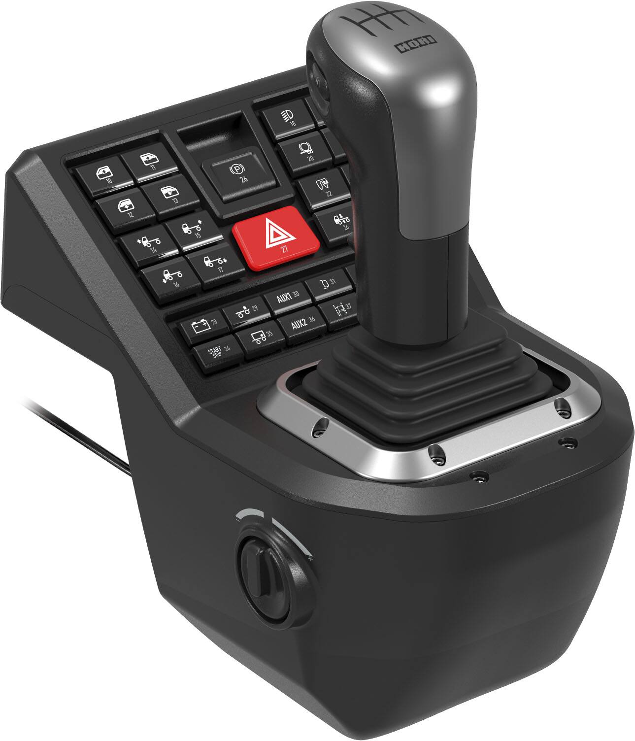 HORI Truck Control System for Windows 11/10 with Force Feedback Steering Wheel, Shifter Control