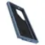 The image shows a blue cell phone case with a Defender Pro DROP+ label on it. The case is designed to protect the phone from drops and other potential damage. The case is open, revealing the phone inside.