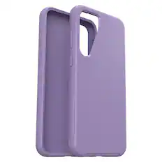 The image features a purple Otterbox case for an iPhone. The case is designed to protect the phone from damage and is made of durable material. The case is open, revealing the phone inside. The Otterbox case is a popular choice for iPhone users who want to keep their device safe and secure.