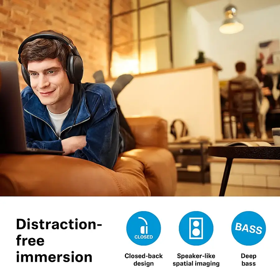 Distraction-free immersion: Closed-back headphones offer a more immersive listening experience by blocking out external noise and providing a more focused sound.