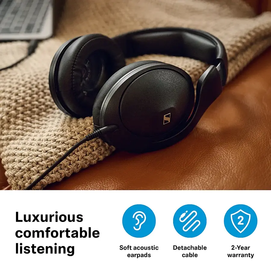 Luxurious Comfortable Listening: Soft acoustic, detachable earpads, and a 2-year warranty.