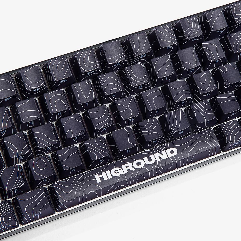 The text on the image reads "HIGROUND" on a black keyboard.