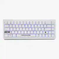 Higround - Summit 2.0 65 65% Wired Mechanical Lubed Dreamland Linear Switch Gaming Keyboard with RGB - Snow Stone - Front_Zoom