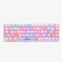 Higround - Basecamp 65 Opal 65% Wired Mechanical Lubed White Flame Linear Switch Gaming Keyboard with RGB lighting - White - Front_Zoom