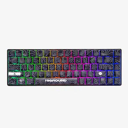 Front. Higround - Performance 65 65% Wired Hall-Effect Linear Dynamic Actuation Switch Rapid Trigger Gaming Keyboard with RGB Lighting - Black Ice.