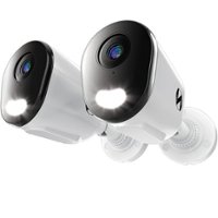 Night Owl - 2-Camera Indoor/Outdoor Add On Wired IP 4K Security Cameras - White - Front_Zoom