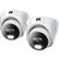 Front. Night Owl - 2-Camera Indoor/Outdoor Add On Wired IP 4K Security Dome Cameras - White.