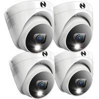 Night Owl - 4-Camera Indoor/Outdoor Add On Wired 2K Security Dome Cameras with 2-Way Audio - White - Front_Zoom