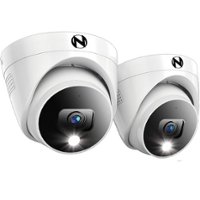 Night Owl - 2-Camera Indoor/Outdoor Add On Wired 2K Security Dome Cameras with 2-Way Audio - White - Front_Zoom