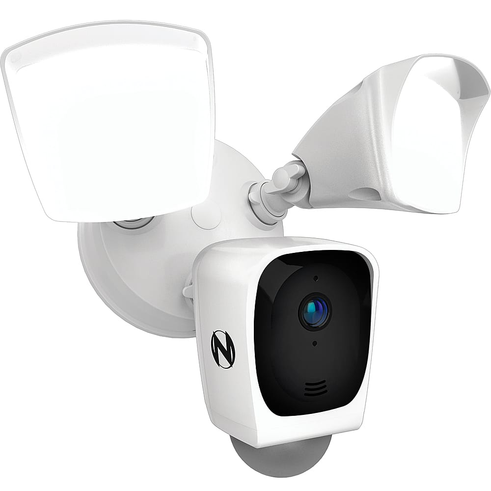 Night Owl - Outdoor Wired Floodlight Deterrence 3MP HD+ Camera with 2-Way Audio - White - Front_Zoom