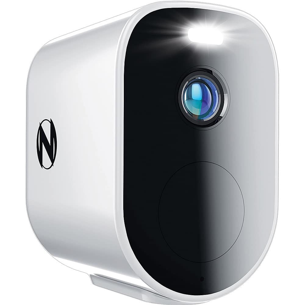 Front. Night Owl - Indoor/Outdoor Wire Free 2K Security Camera with 2-Way Audio - White.