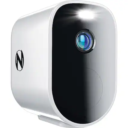Front. Night Owl - Indoor/Outdoor Wire Free 2K Security Camera with 2-Way Audio - White.