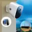 Left. Night Owl - Indoor/Outdoor Wire Free 2K Security Camera with 2-Way Audio - White.