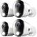 Front. Night Owl - 4-Camera Indoor/Outdoor Add On Wired 4K Security Cameras with 2-Way Audio - White.