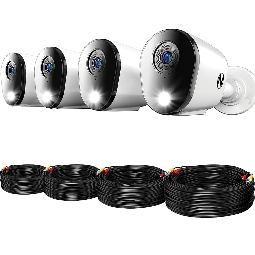 Night Owl 4Camera Indoor/Outdoor Add On Wired 4K Security Cameras with