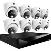 Night Owl - 12-Channel, 8-Camera Dome Indoor/Outdoor Wired 2K 2TB DVR Security System with 2-Way Audio - Black/White - Front_Zoom