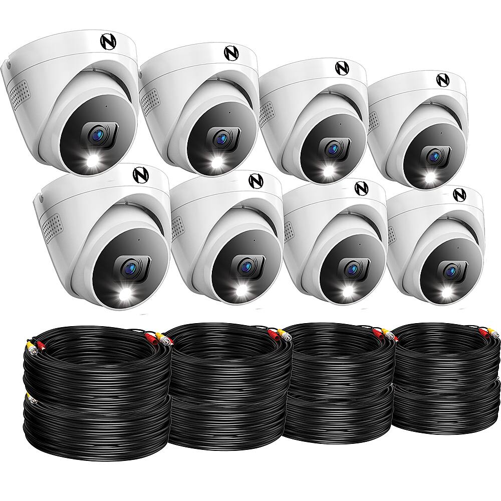 Alt View 16. Night Owl - 12-Channel, 8-Camera Dome Indoor/Outdoor Wired 2K 2TB DVR Security System with 2-Way Audio - Black/White.