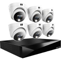 Night Owl - 12-Channel, 6-Camera Dome Indoor/Outdoor Wired 2K 2TB DVR Security System with 2-Way Audio - Black/White - Front_Zoom
