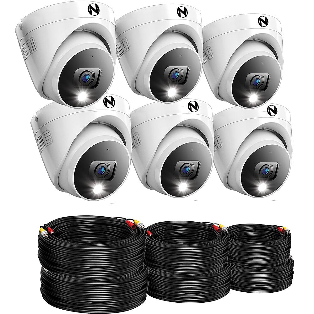 Alt View 16. Night Owl - 12-Channel, 6-Camera Dome Indoor/Outdoor Wired 2K 2TB DVR Security System with 2-Way Audio - Black/White.