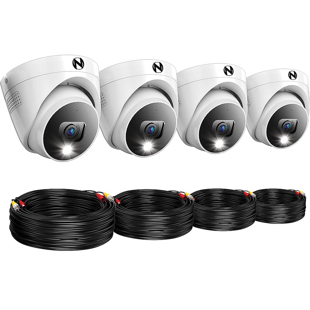 Alt View 16. Night Owl - 2-Channel, 4-Camera Dome Indoor/Outdoor Wired 2K 2TB DVR Security System with 2-Way Audio - Black/White.